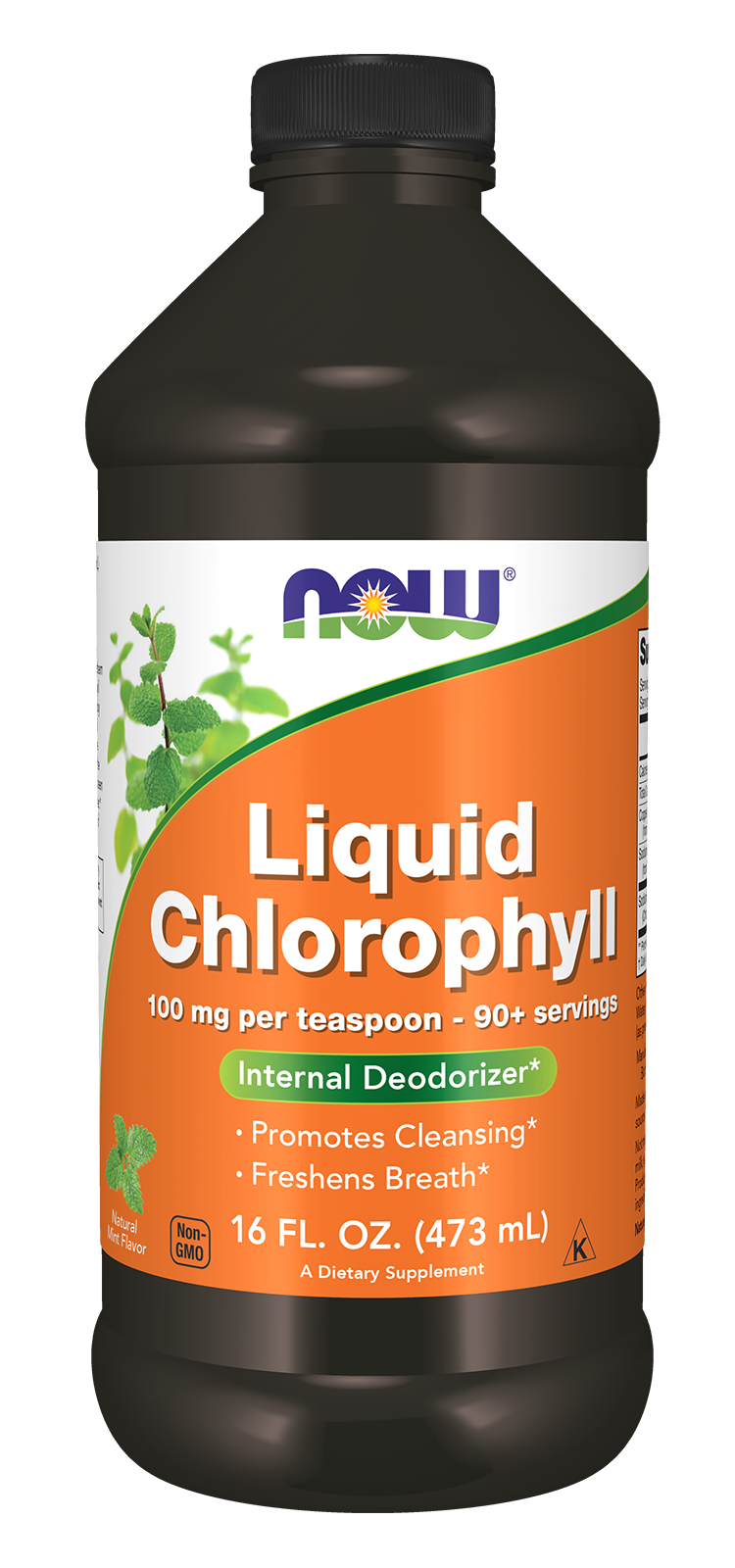 NOW - Chlorophyll Liquid, Mint - 16 fl. oz.