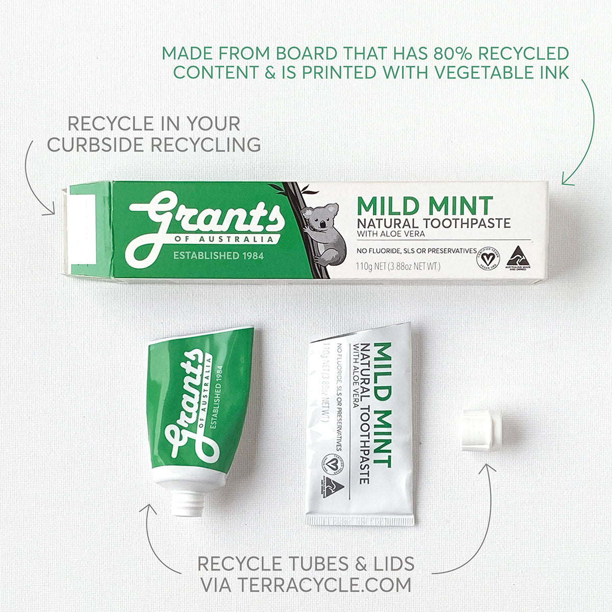 Cinnamon Natural Toothpaste – Fluoride Free – 110g