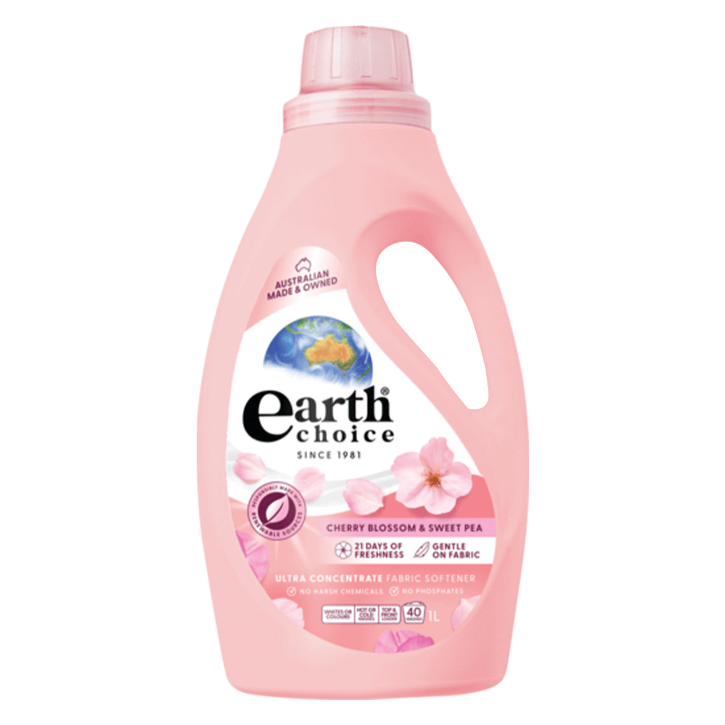 Earth Choice Fabric Softener Cherry Blossom & Sweet Pea Ultra Concentrate