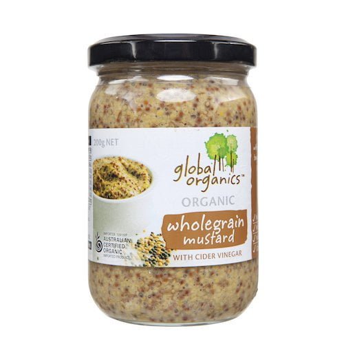 Bulk Buy – 6x Global Organics Mustard Wholegrain Organic 200g