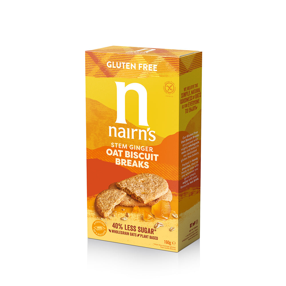 Nairn'S Stem Ginger Oat Biscuits Breaks