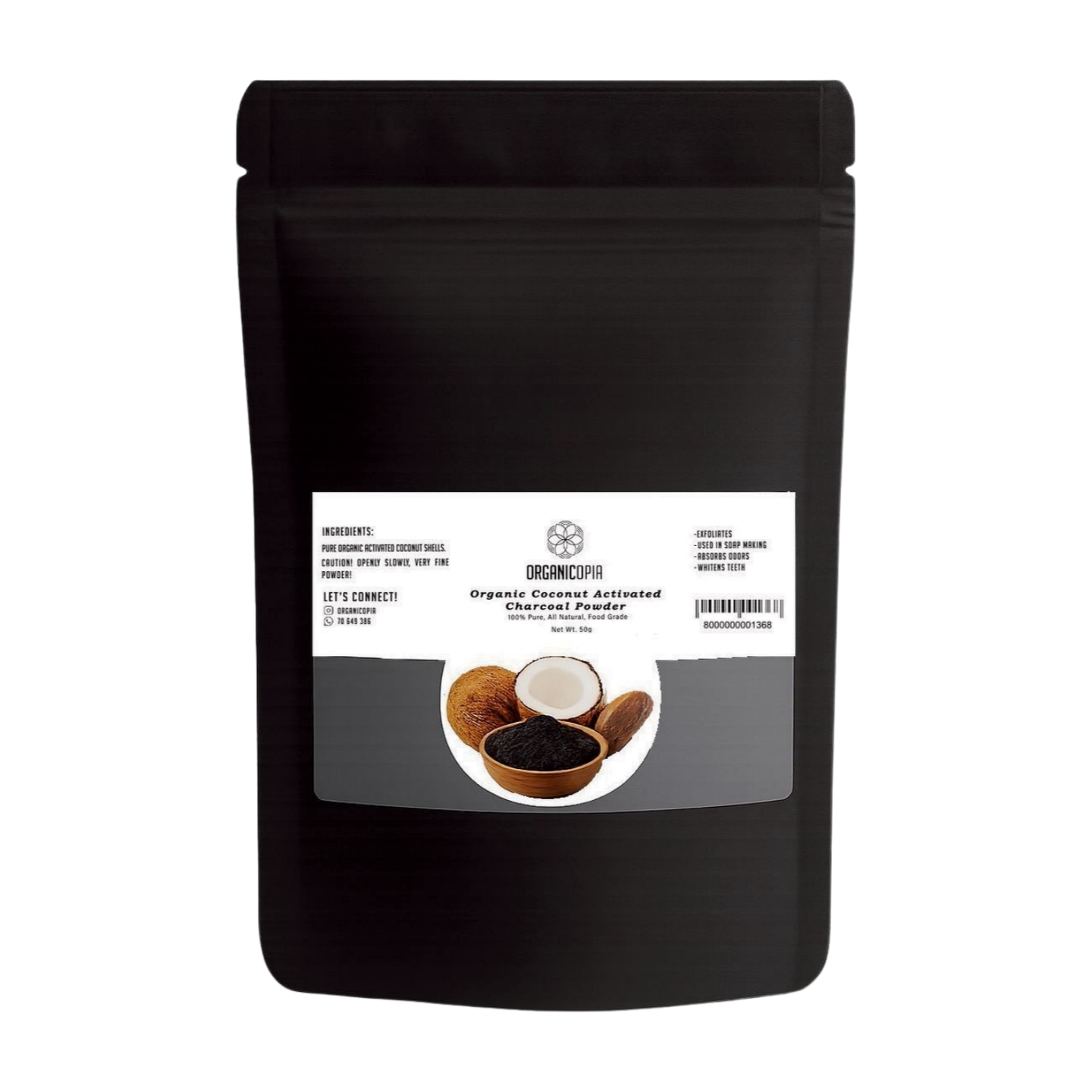 Organicopia Organic Coconut Activated Charcoal Powder