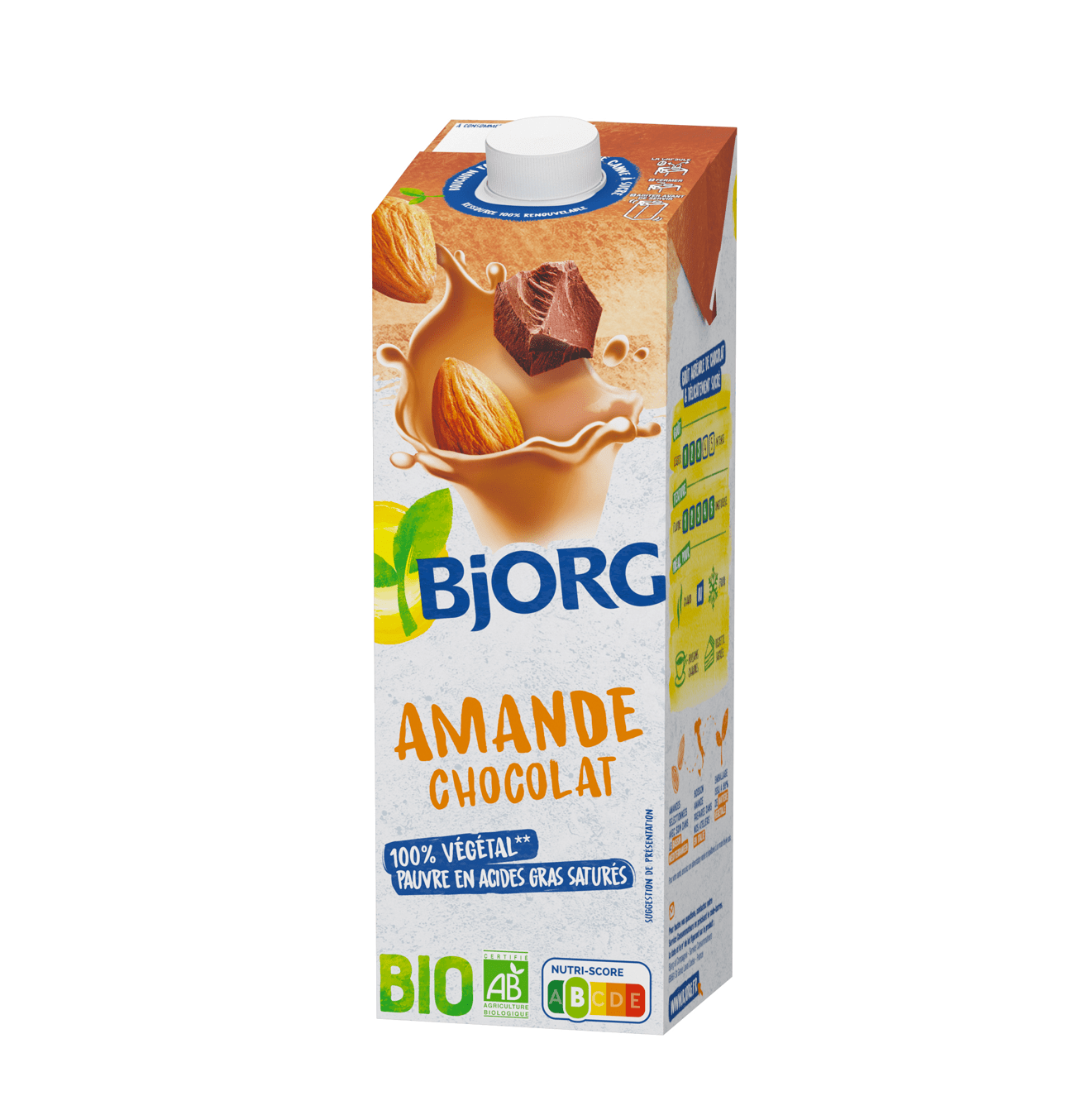 Bjorg - Boisson végétale amande chocolat 1L