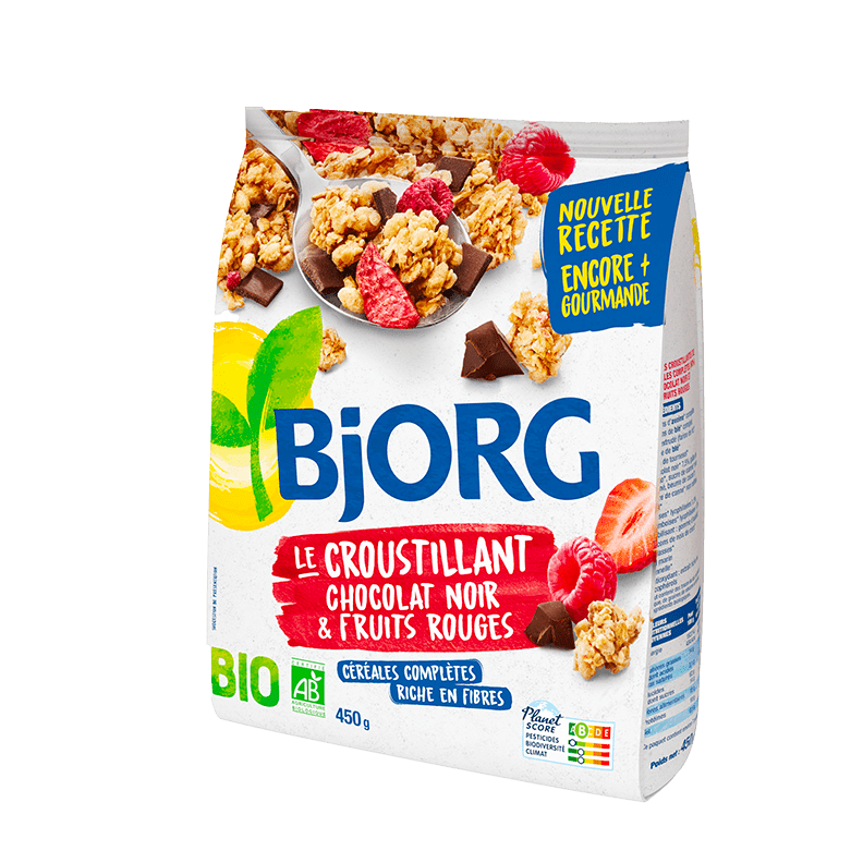 Bjorg - Croustillant Chocolat Noir & Fruits Rouges 450g