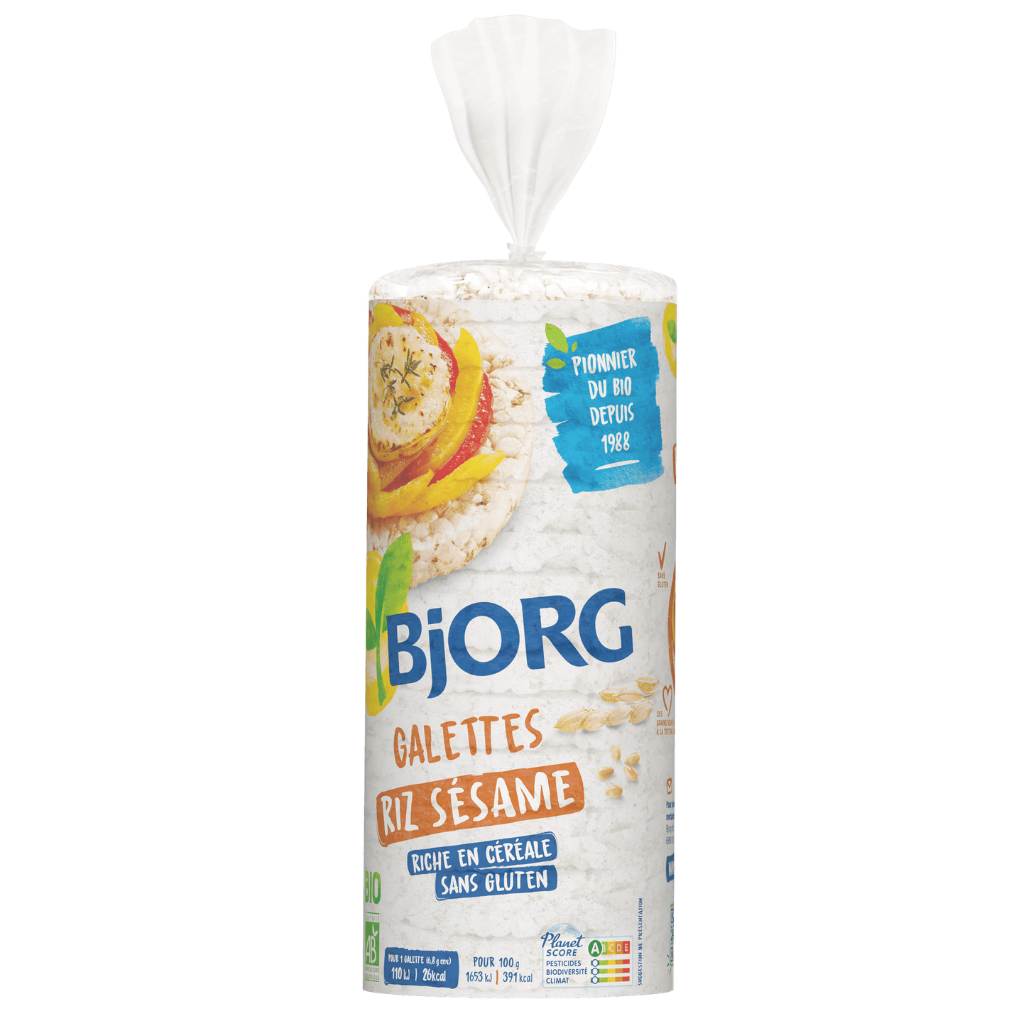 Bjorg - Galettes riz sésame 130g