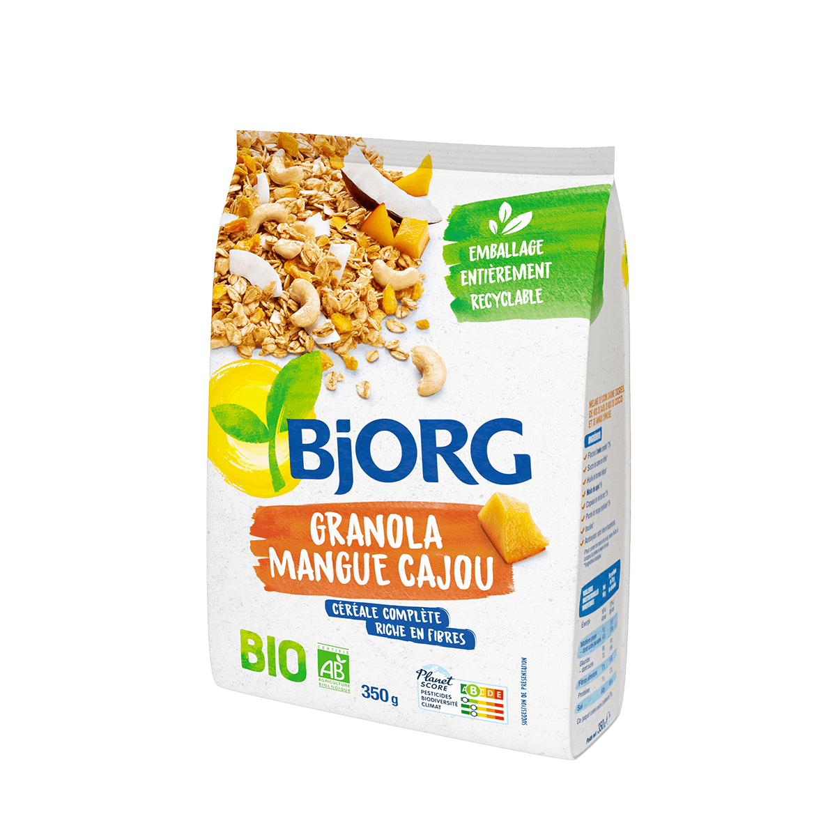 Bjorg - Céréales Granola mangue cajou 350g