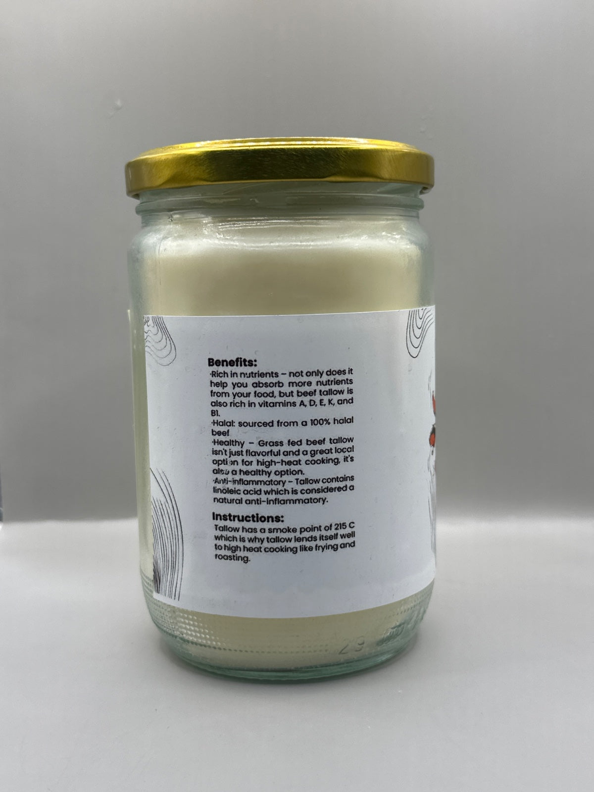 Healing Garden Beef Tallow - Back