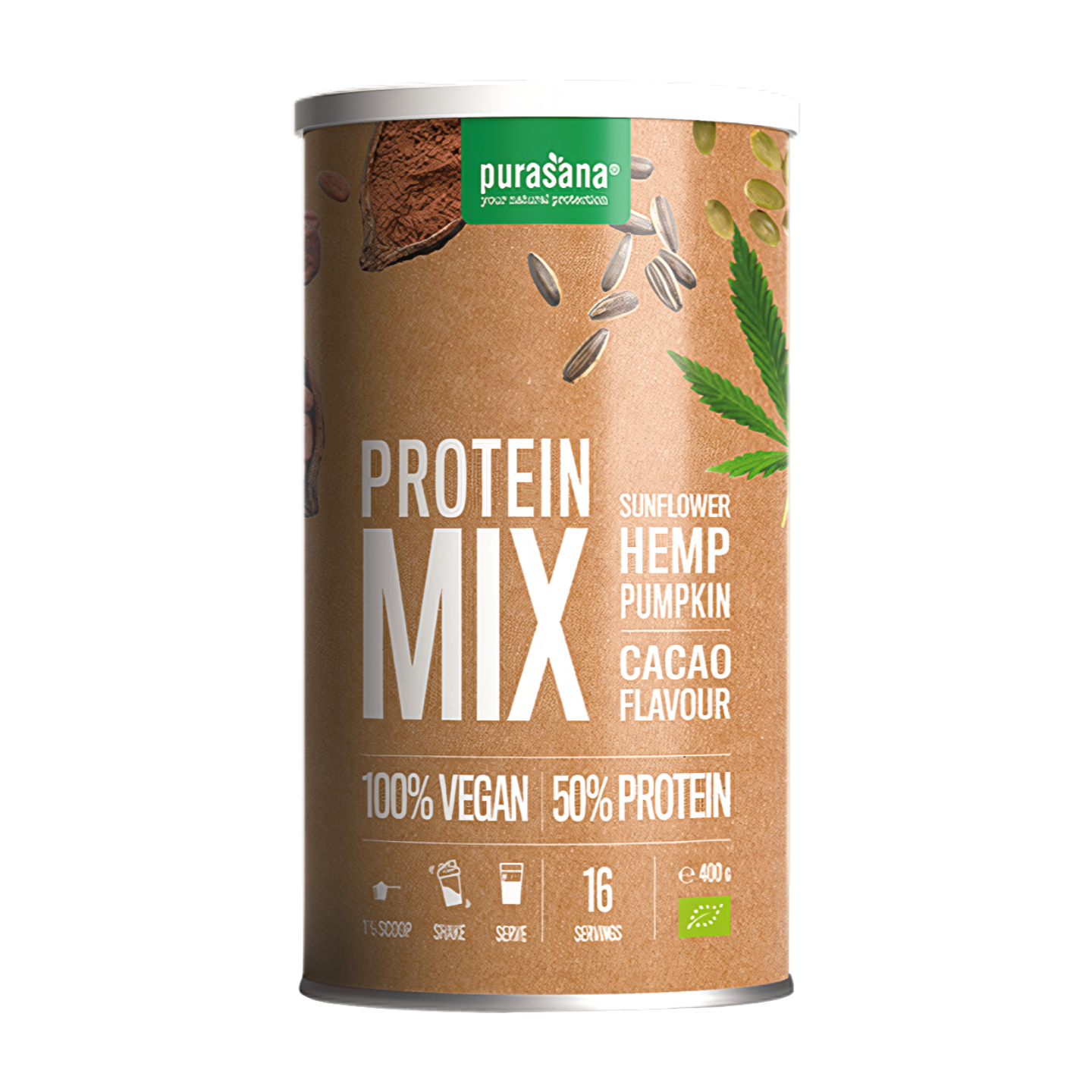 Purasana Protein Mix – Pea, Sunflower, Hemp & Cacao