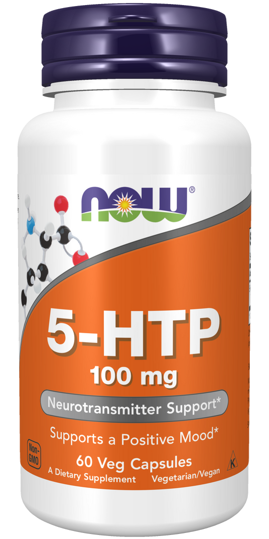 NOW - 5-HTP 100 mg Veg Capsule - 60 Veg Capsules