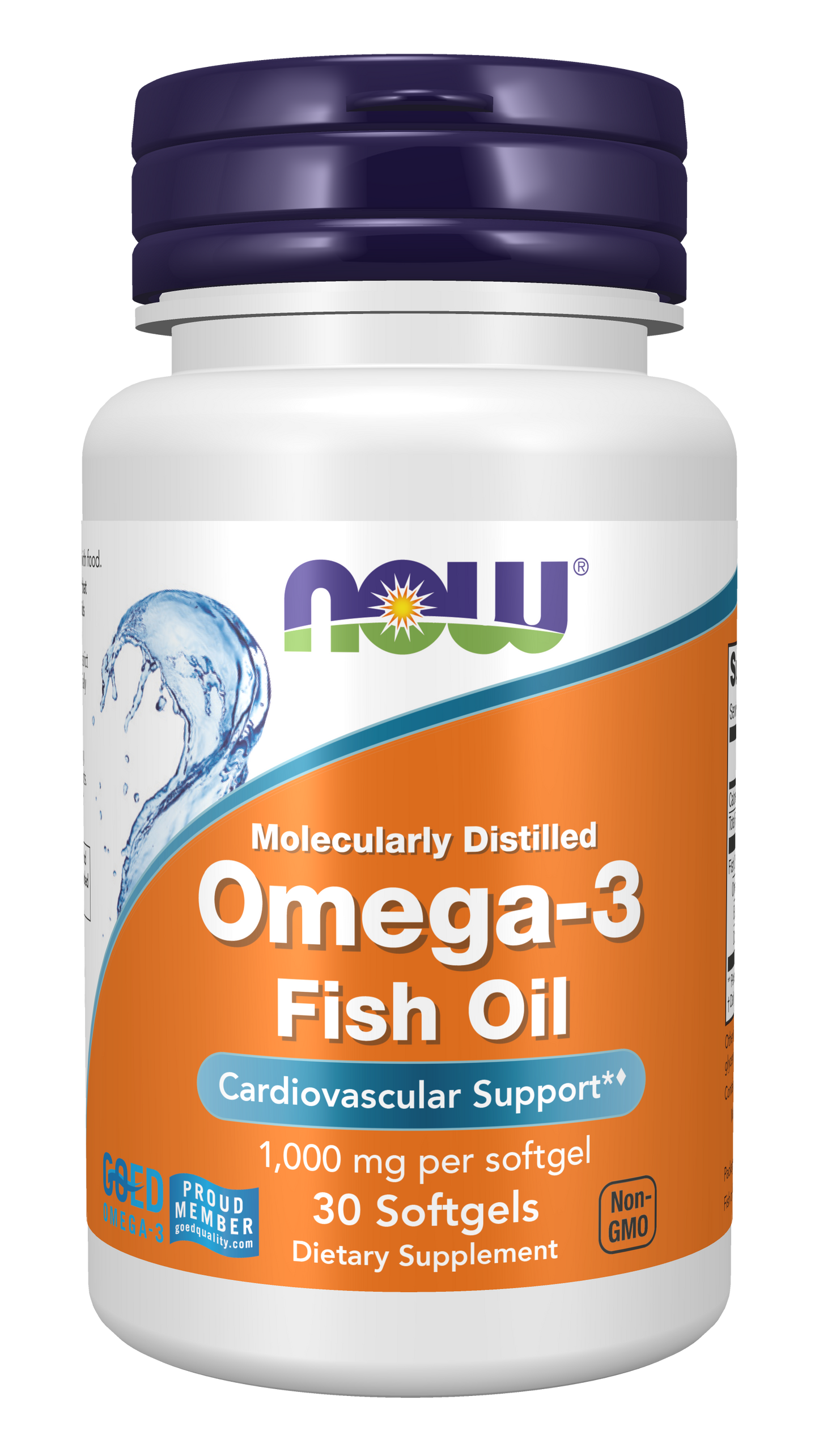 NOW - Omega-3 Fish Oil, Molecularly Distilled Softgels - 100 Softgels