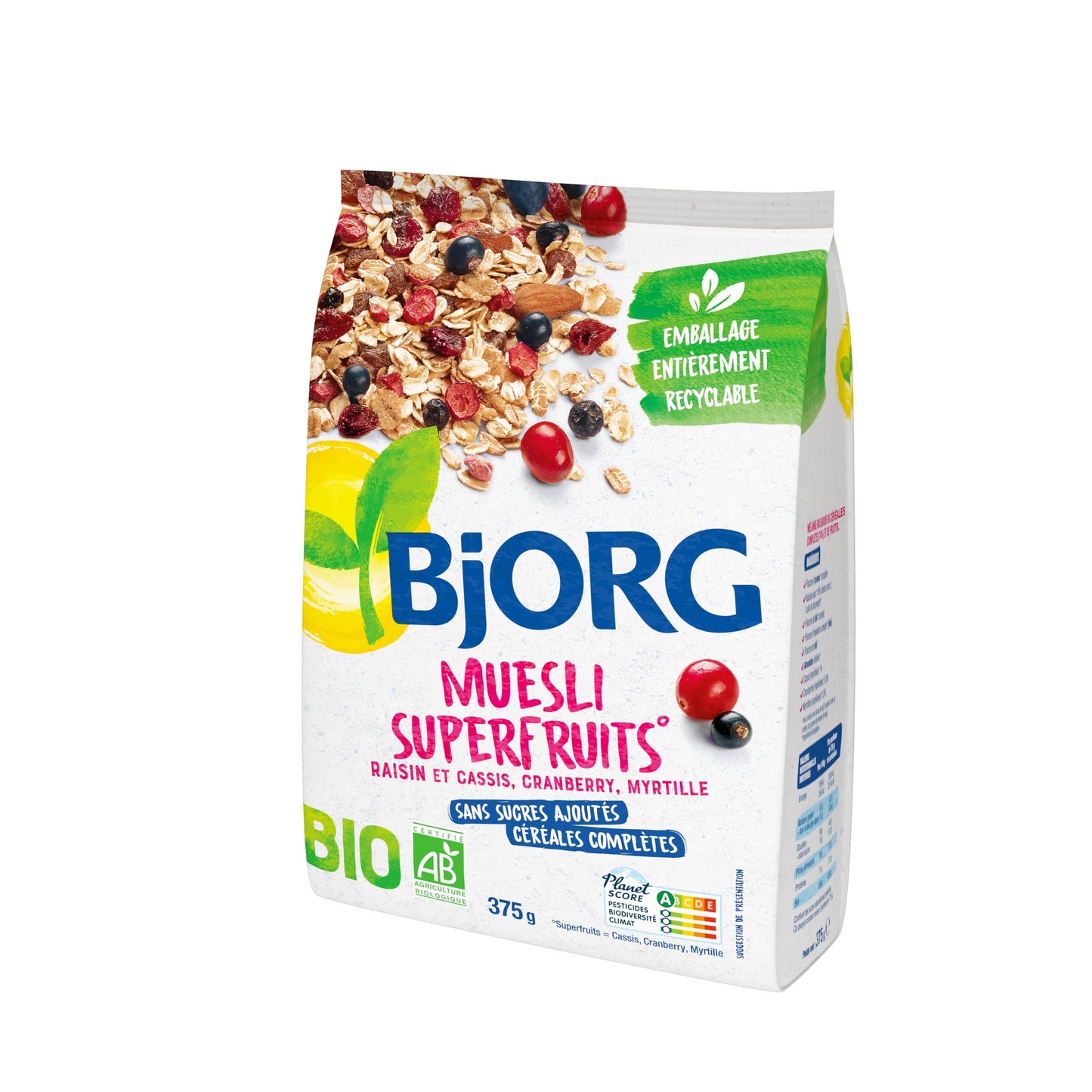 Bjorg - Céréales Muesli Superfruits 375g