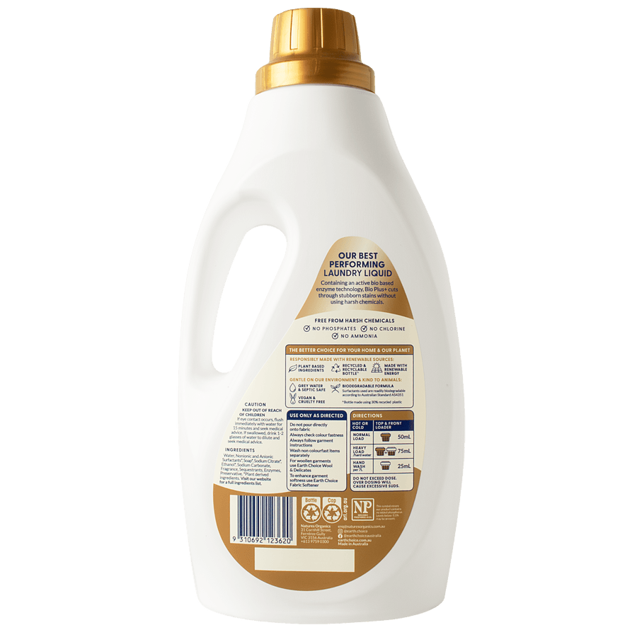 Earth Choice Bio Plus with Stain Remover Laundry Liquid 2L