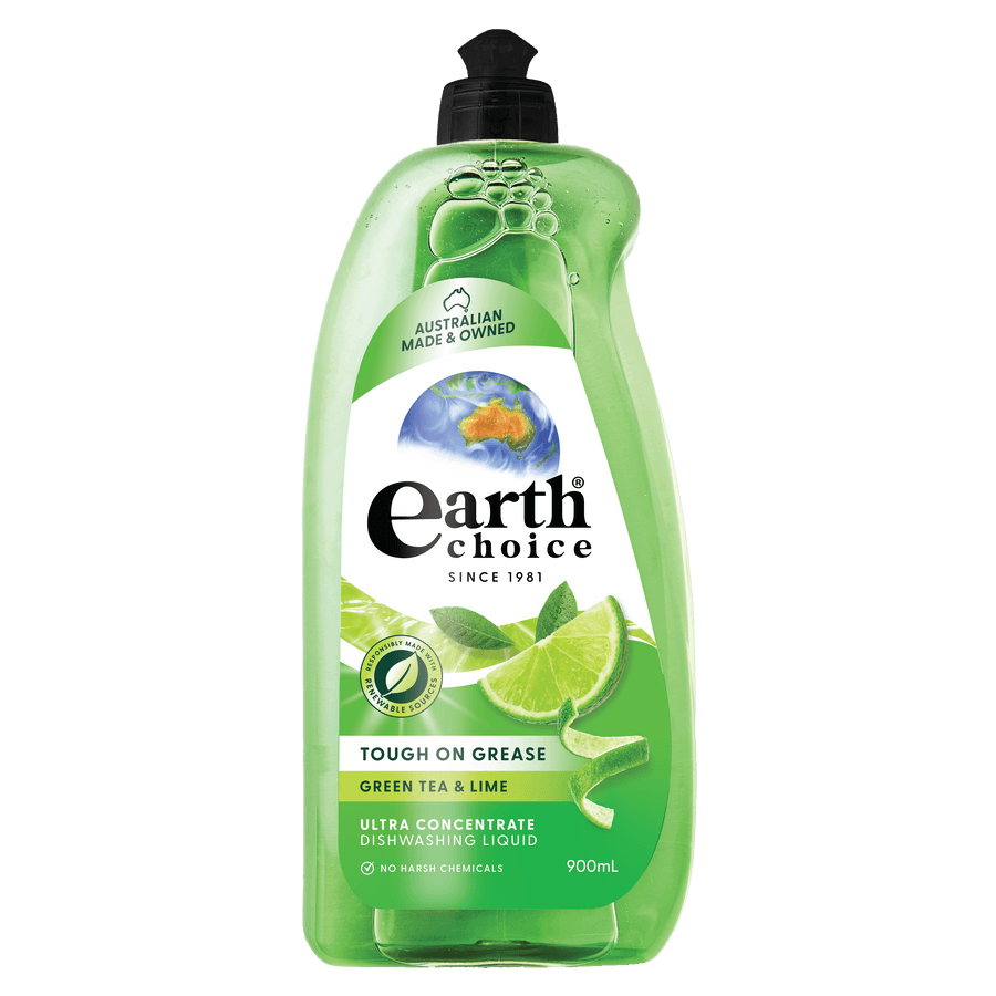 Earth Choice Green Tea & Lime Concentrate Dishwashing Liquid 900ml