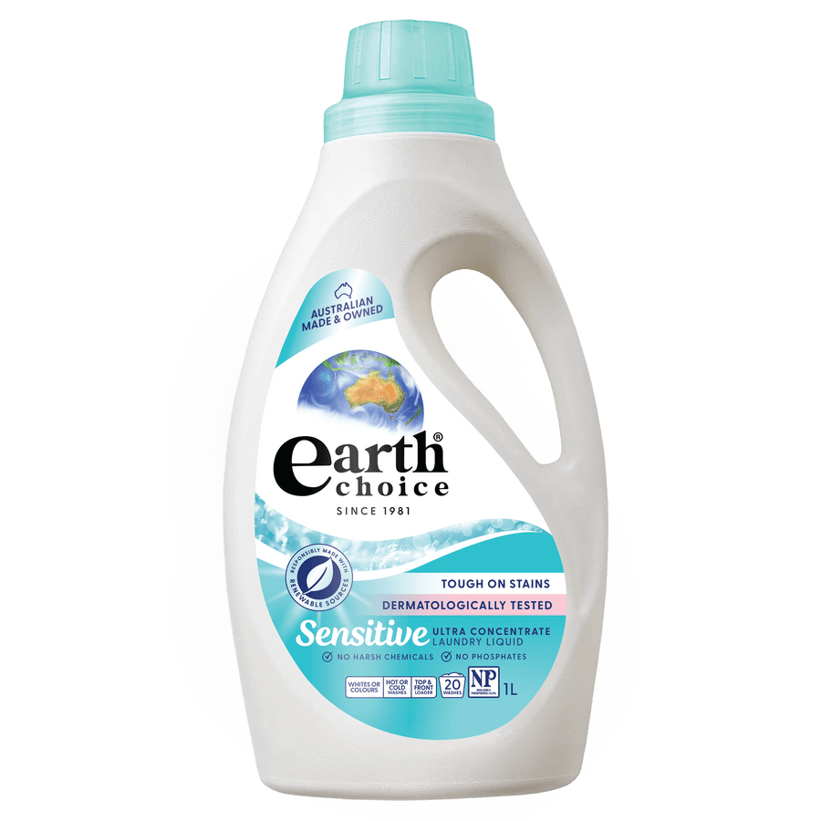 Earth Choice Sensitive Ultra Concentrate Laundry Liquid Top & Front Loader 1L