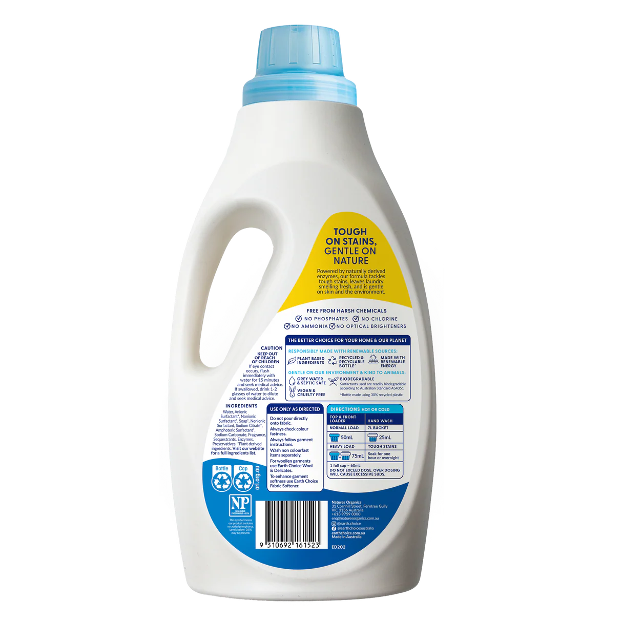 Earth Choice Ultra Concentrate Laundry Liquid Top & Front Loader 2L