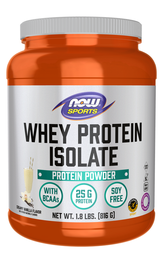 NOW - Whey Protein Isolate, Creamy Vanilla Powder - 5 lbs.