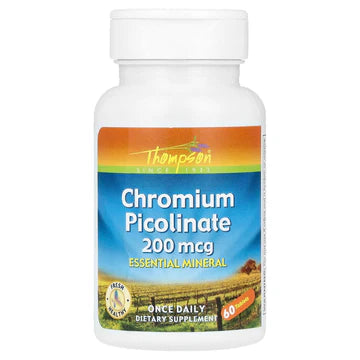 Thompson Chromium Picolinate - 200mcg, 60 Tablets