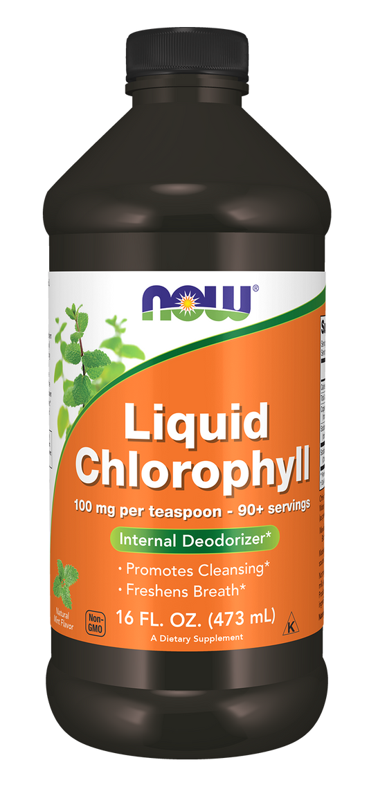 NOW - Chlorophyll Liquid, Mint - 16 fl. oz.