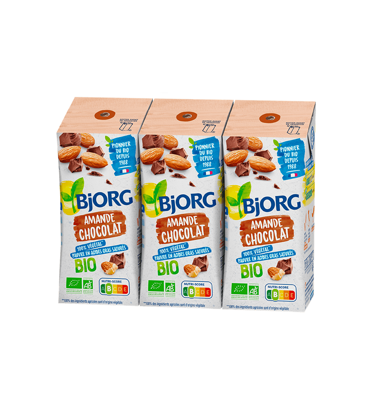 Bjorg - Boisson végétale amande chocolat 3x20cl
