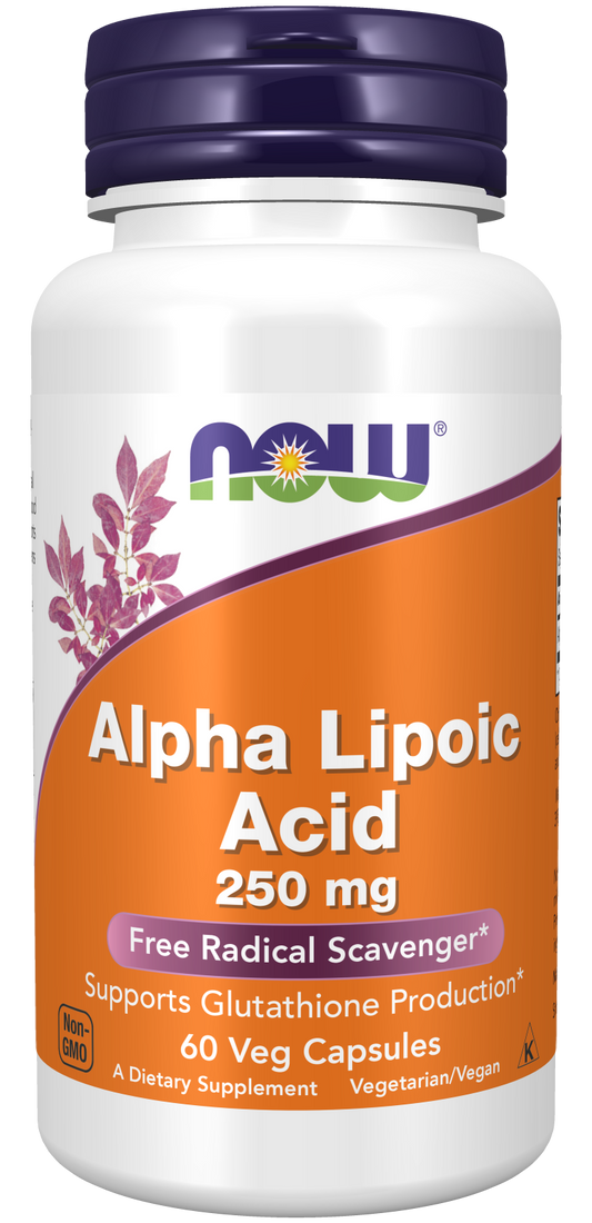 NOW - Alpha Lipoic Acid 250 mg Veg Capsules - 60 Veg Capsules