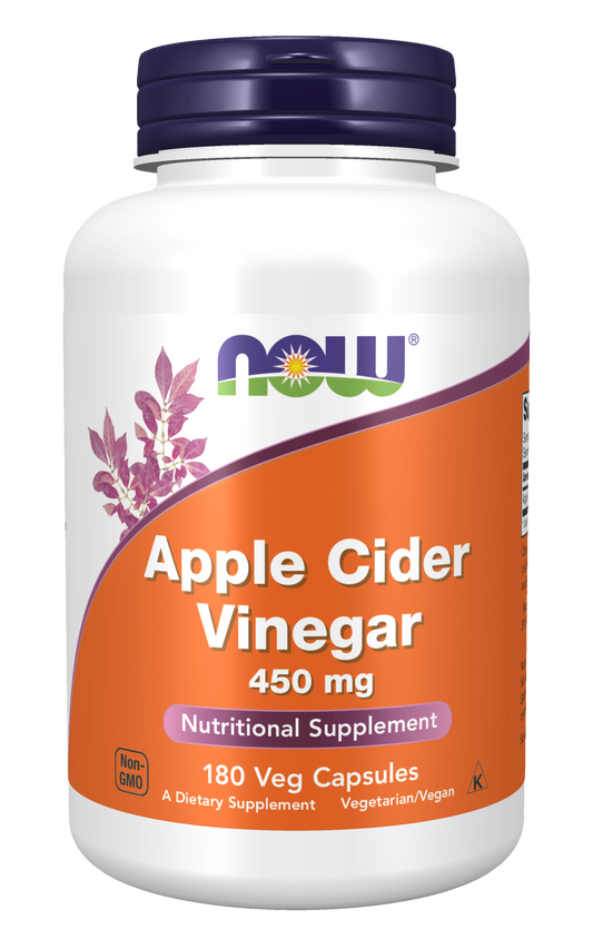 NOW - Apple Cider Vinegar 450 mg Veg Capsules - 180 Veg Capsules