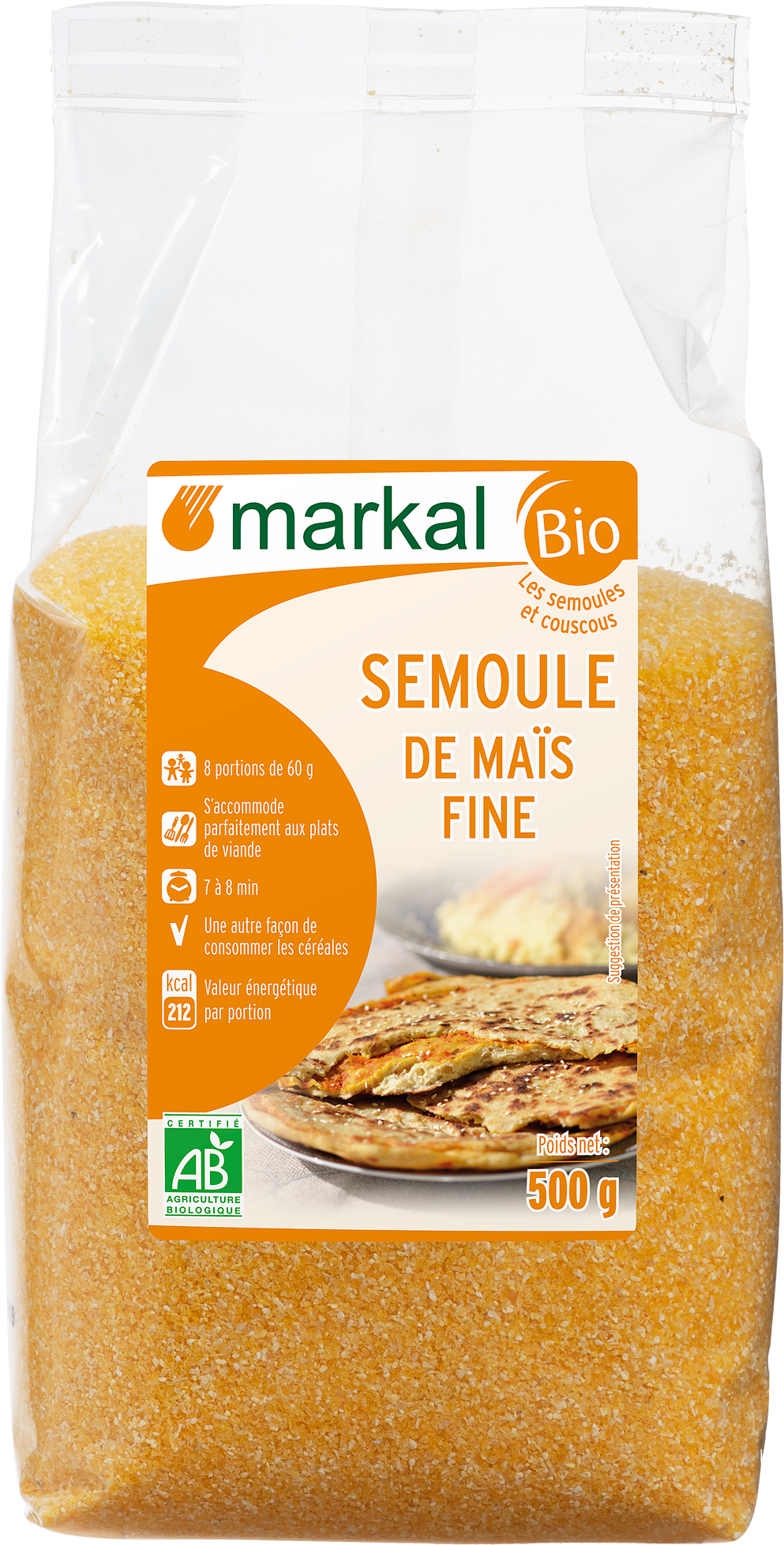 Naturalia Semoule de Mais Fine / Fine Corn Meal 500g