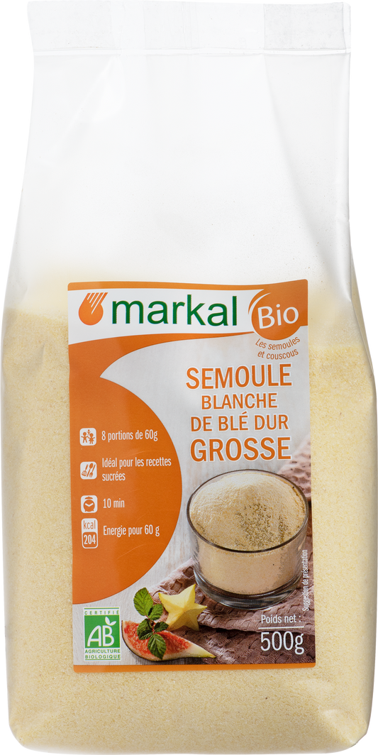 Markal Semoule blanche de Ble Gros / Wheat Semolina Coarse 500g