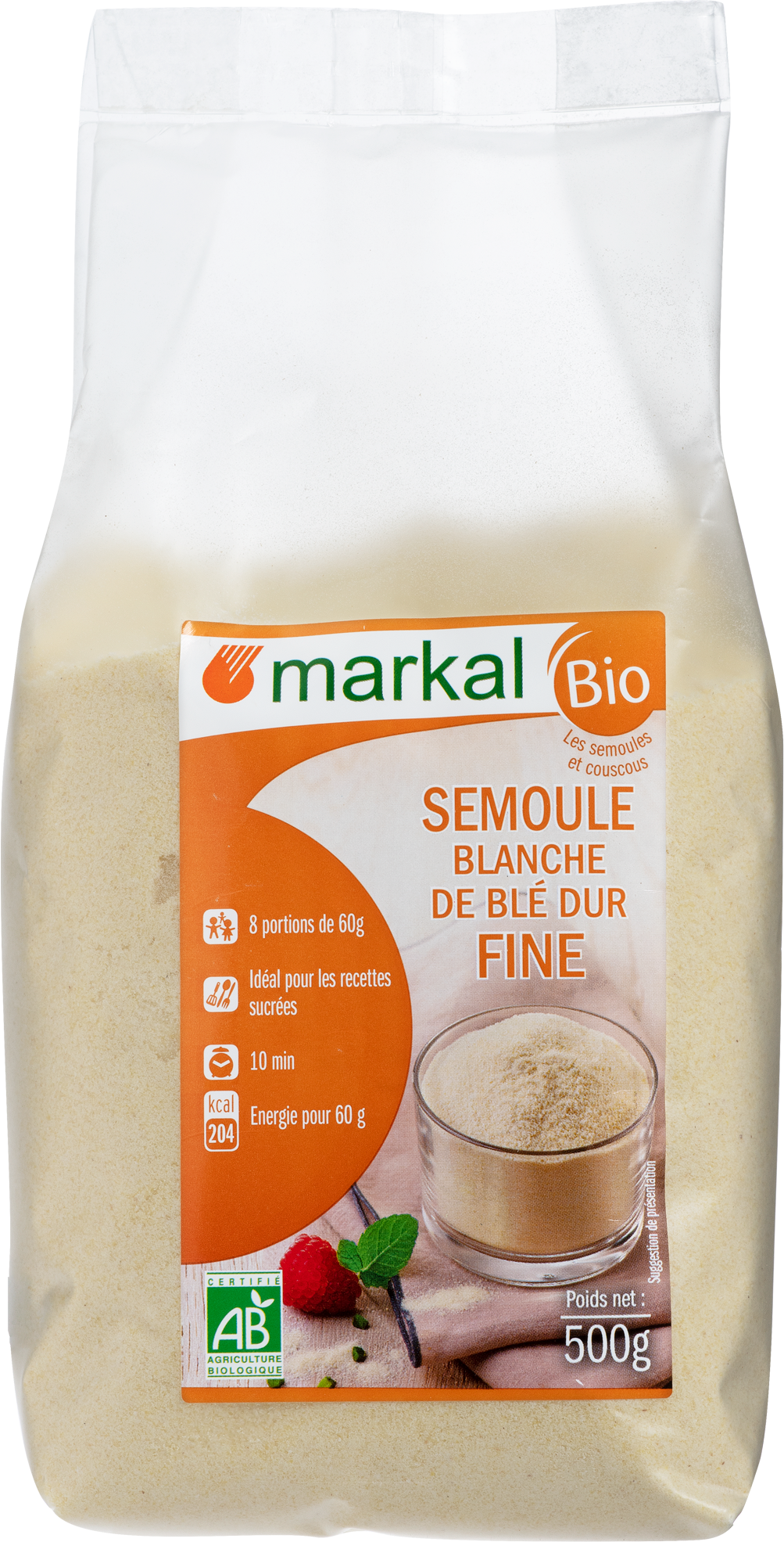 Markal Semoule Blanche de Ble Fine / Wheat Semolina Fine 500g