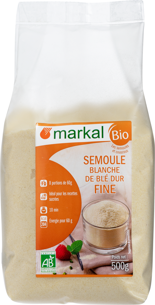 Markal Semoule Blanche de Ble Fine / Wheat Semolina Fine 500g