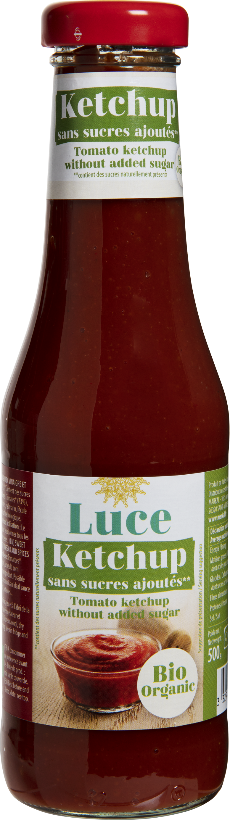 Luce Tomato Ketchup Without Added Sugar 500g