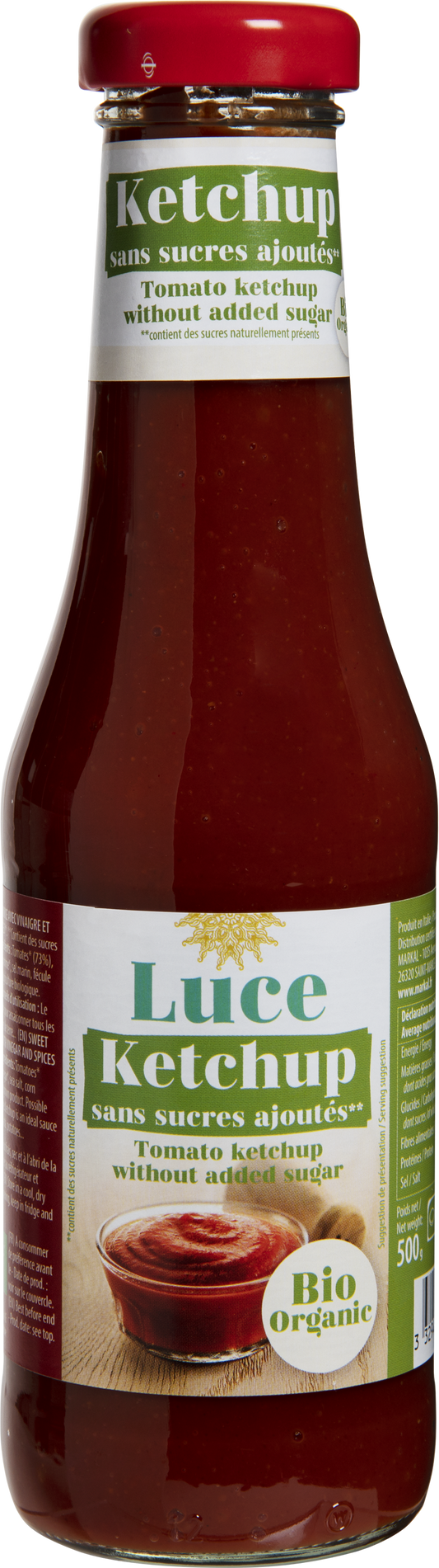 Luce Tomato Ketchup Without Added Sugar 500g
