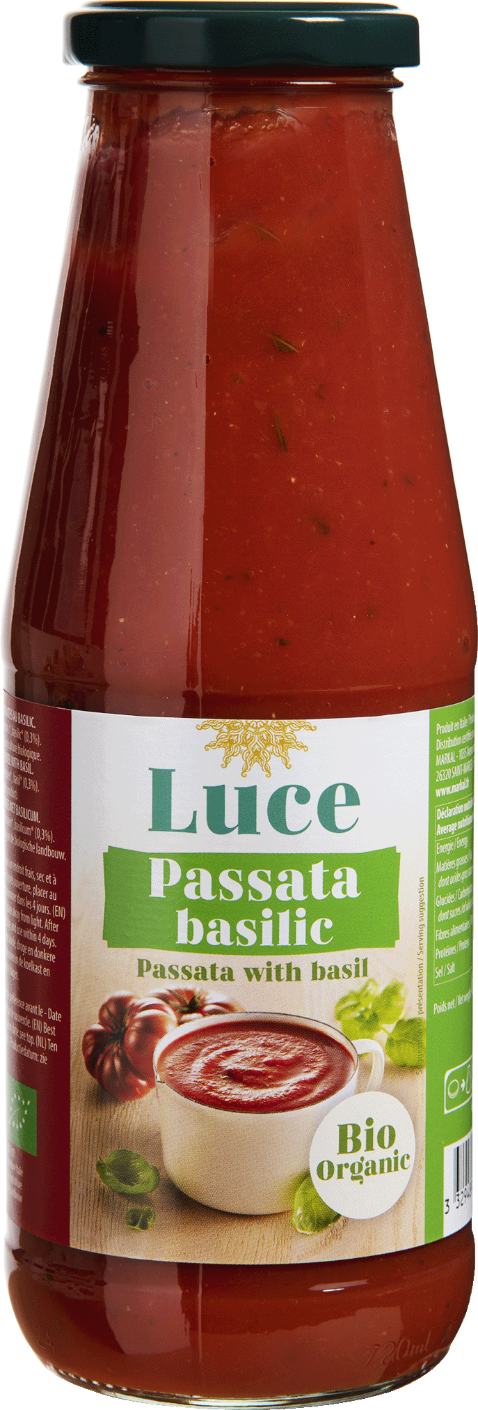 Luce Organic Passata with Basil 680g