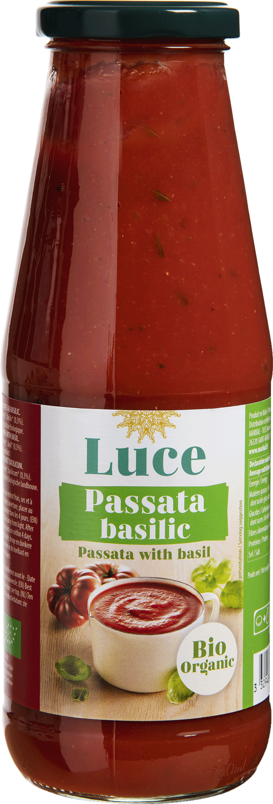 Luce Organic Passata with Basil 680g