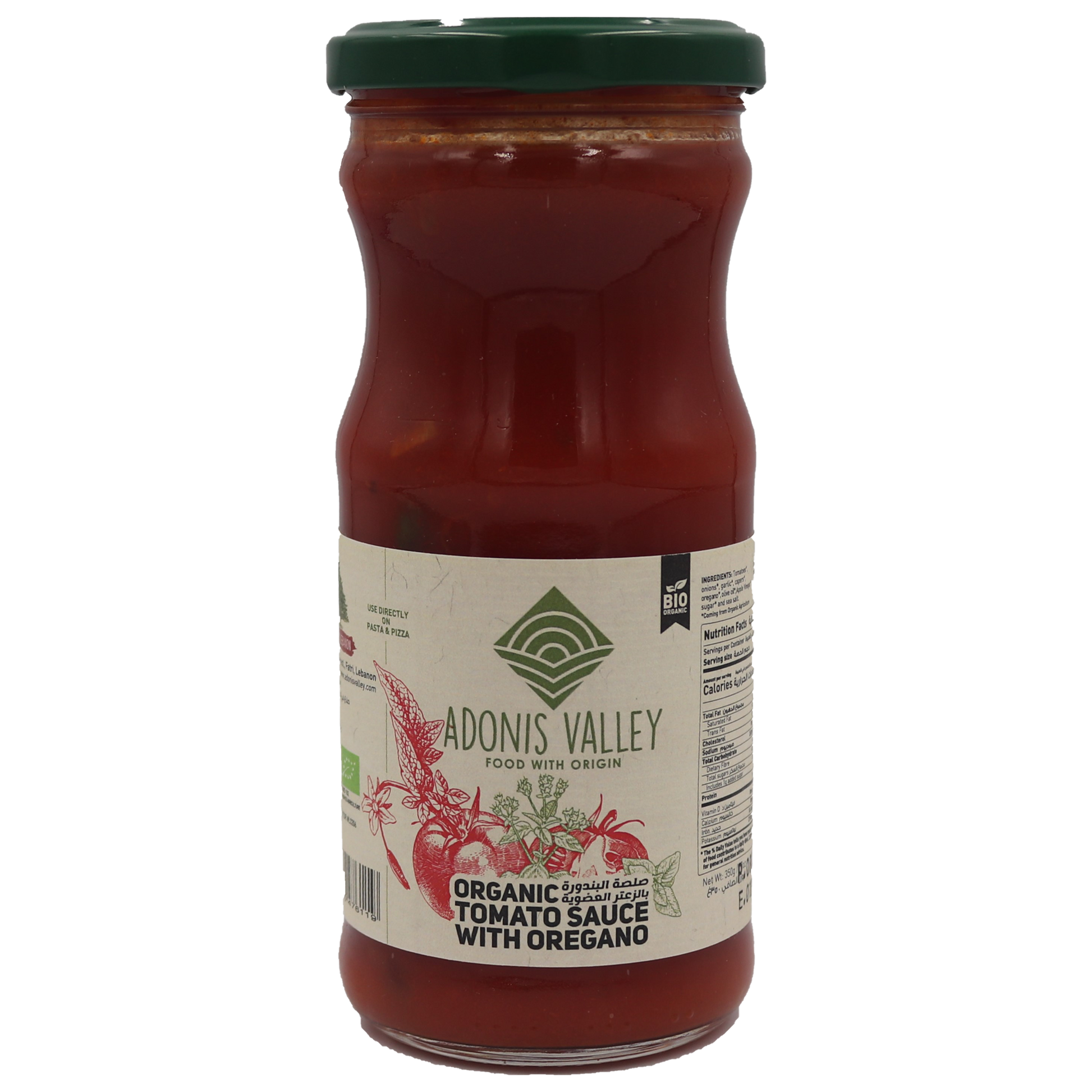 Adonis Valley Organic Tomato Sauce With Oregano