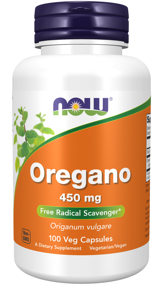 NOW - Oregano 450 mg Veg Capsules - 100 Veg Capsules