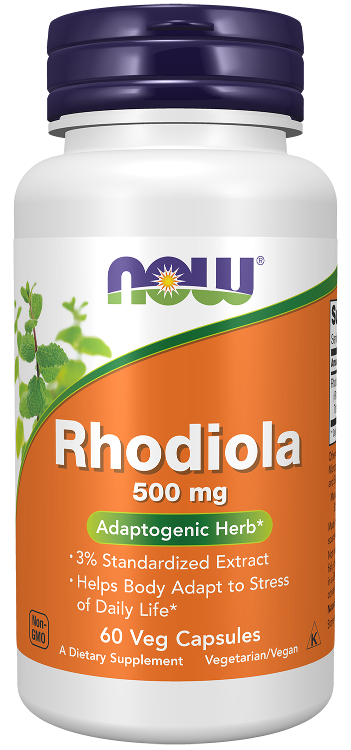 NOW - Rhodiola 500 mg Veg Capsules - 60 Veg Capsules