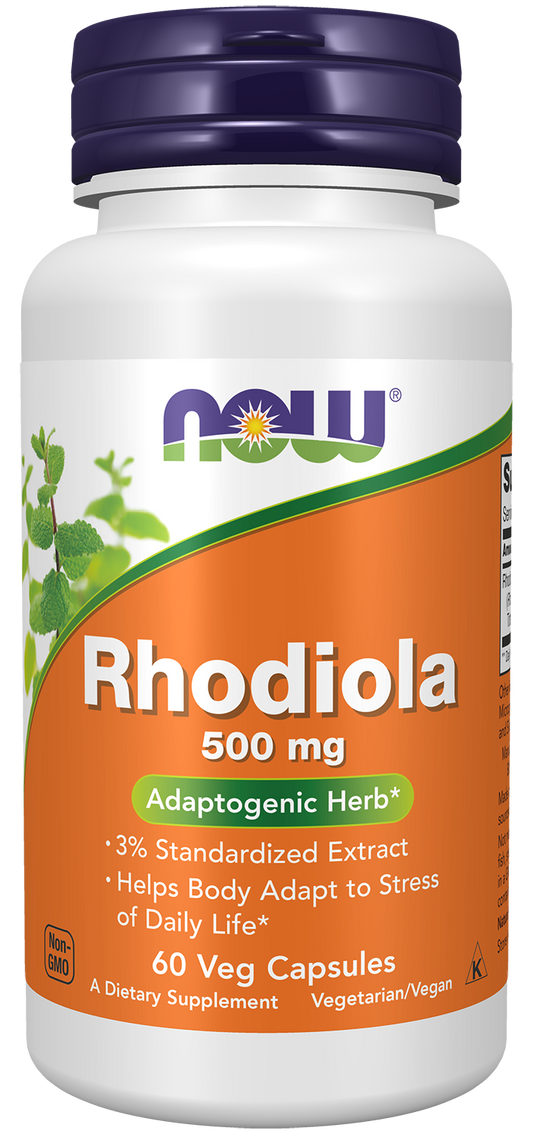 NOW - Rhodiola 500 mg Veg Capsules - 60 Veg Capsules