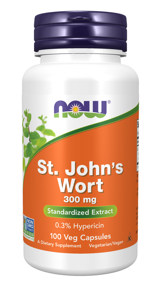 NOW - St. John's Wort 300 mg Veg Capsules - 100 Veg Capsules