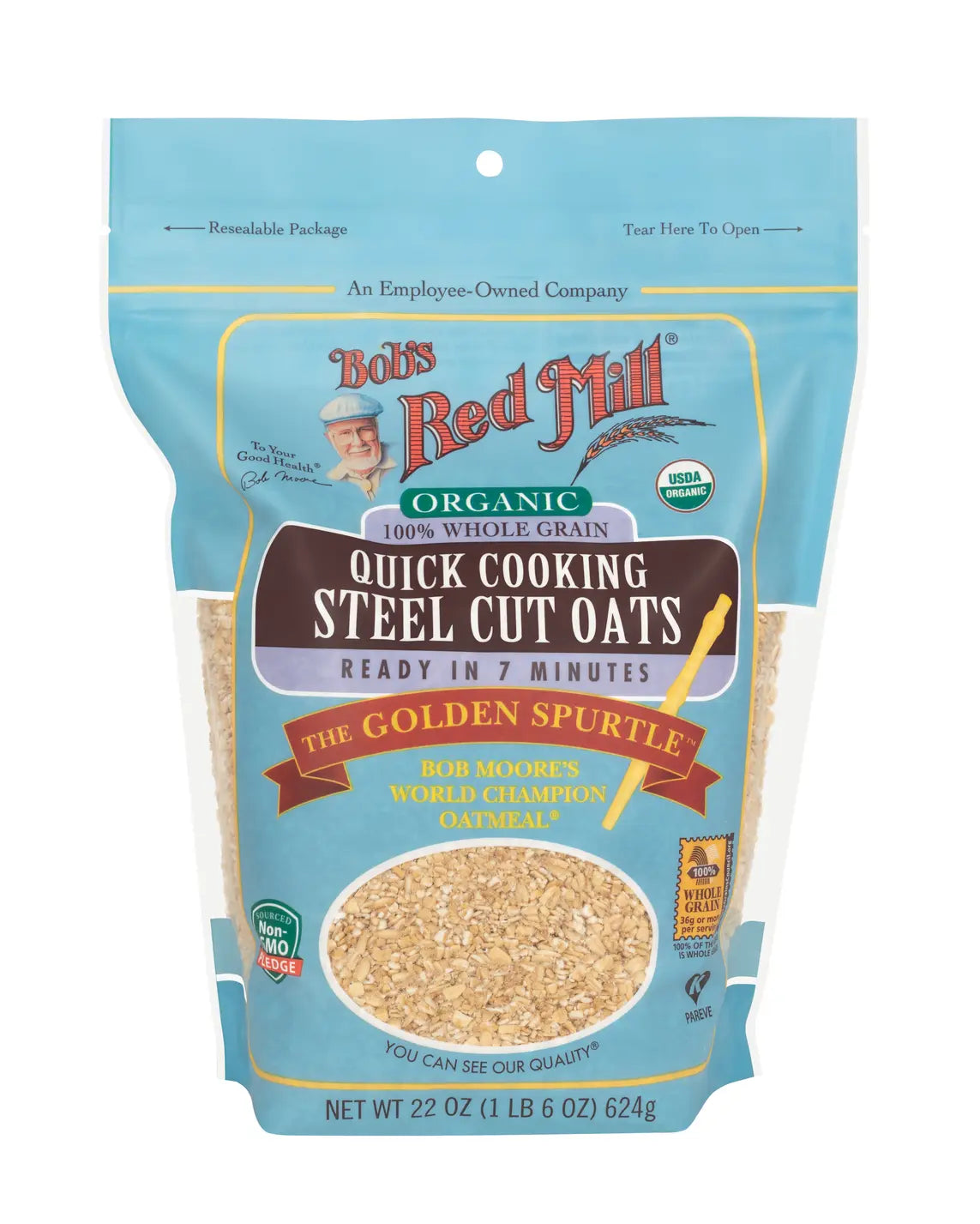 Quick Cooking Steel Cut Oats 624G Bobs Red Mill