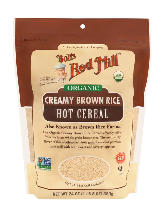 Organic Creamy Brown Rice Hot Cereal Glutenfree 680G Bobs Red Mill