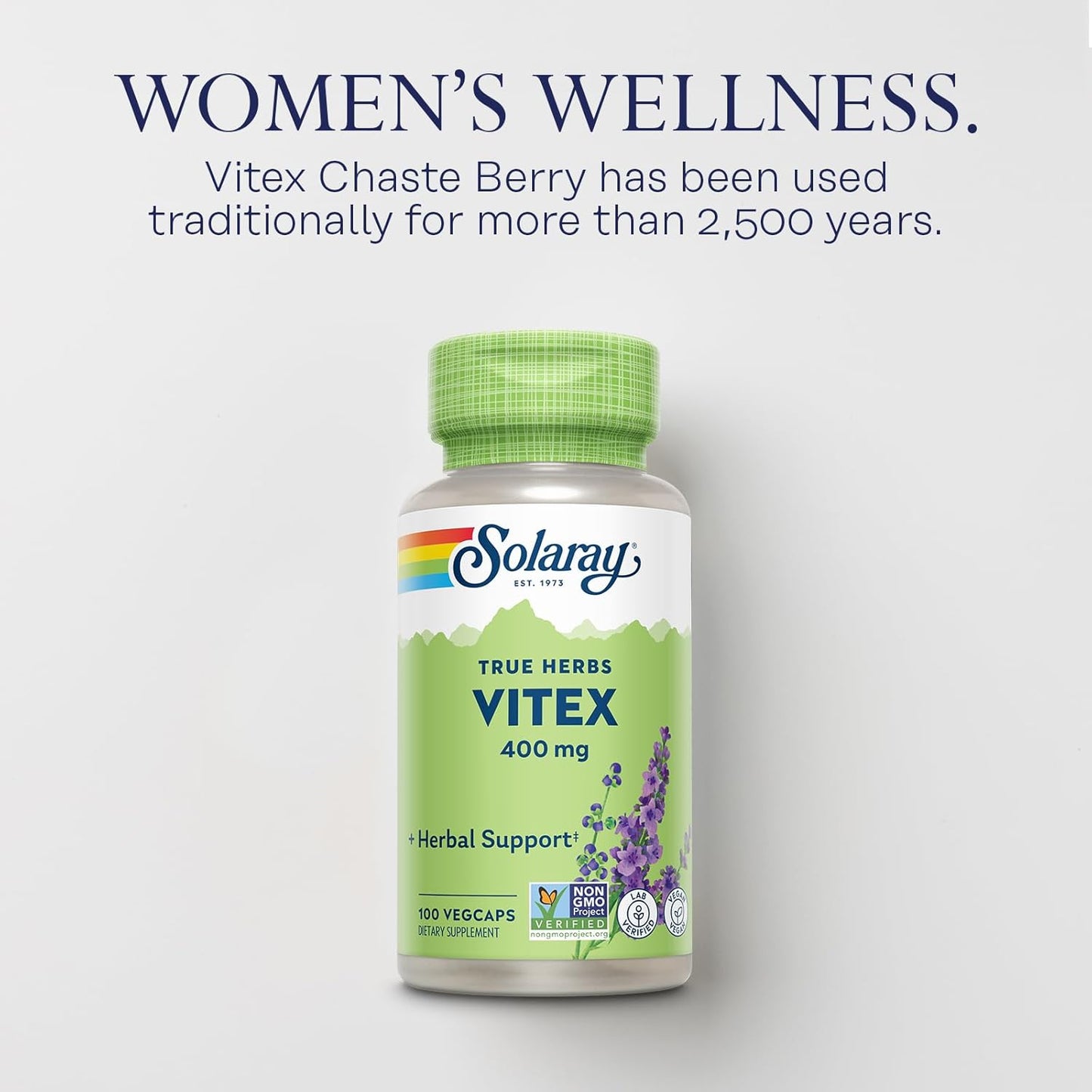 Solaray Vitex Chasteberry Agnus Castus - 400mg, 100 Veg Caps