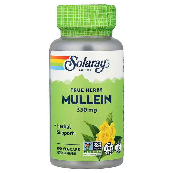Solaray Mullein Leaf - 330mg, 100 Veg Caps