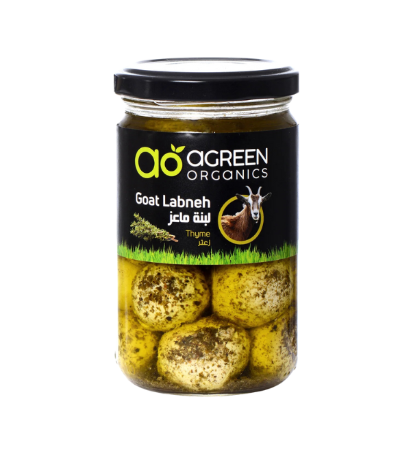 AGREEN ORGANICS GOAT LABNEH MKAAZALE-THYME 540G.