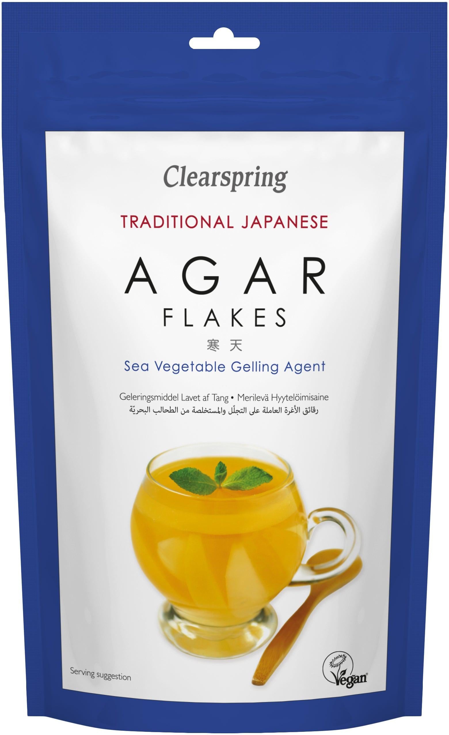 Clearspring Japanese Agar Flakes - Sea Vegetable Gelling Agent 28g