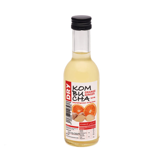 Dry & Raw - Kombucha Green Tea – Orange & Ginger 187 ml