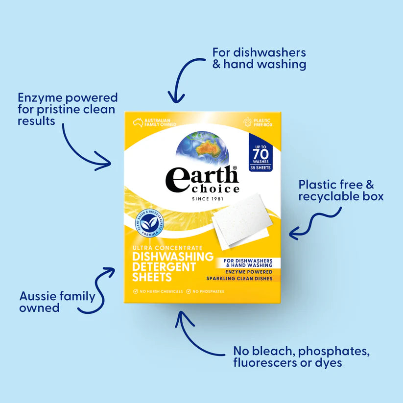 Earth Choice Dishwashing Detergent Sheets 35pk