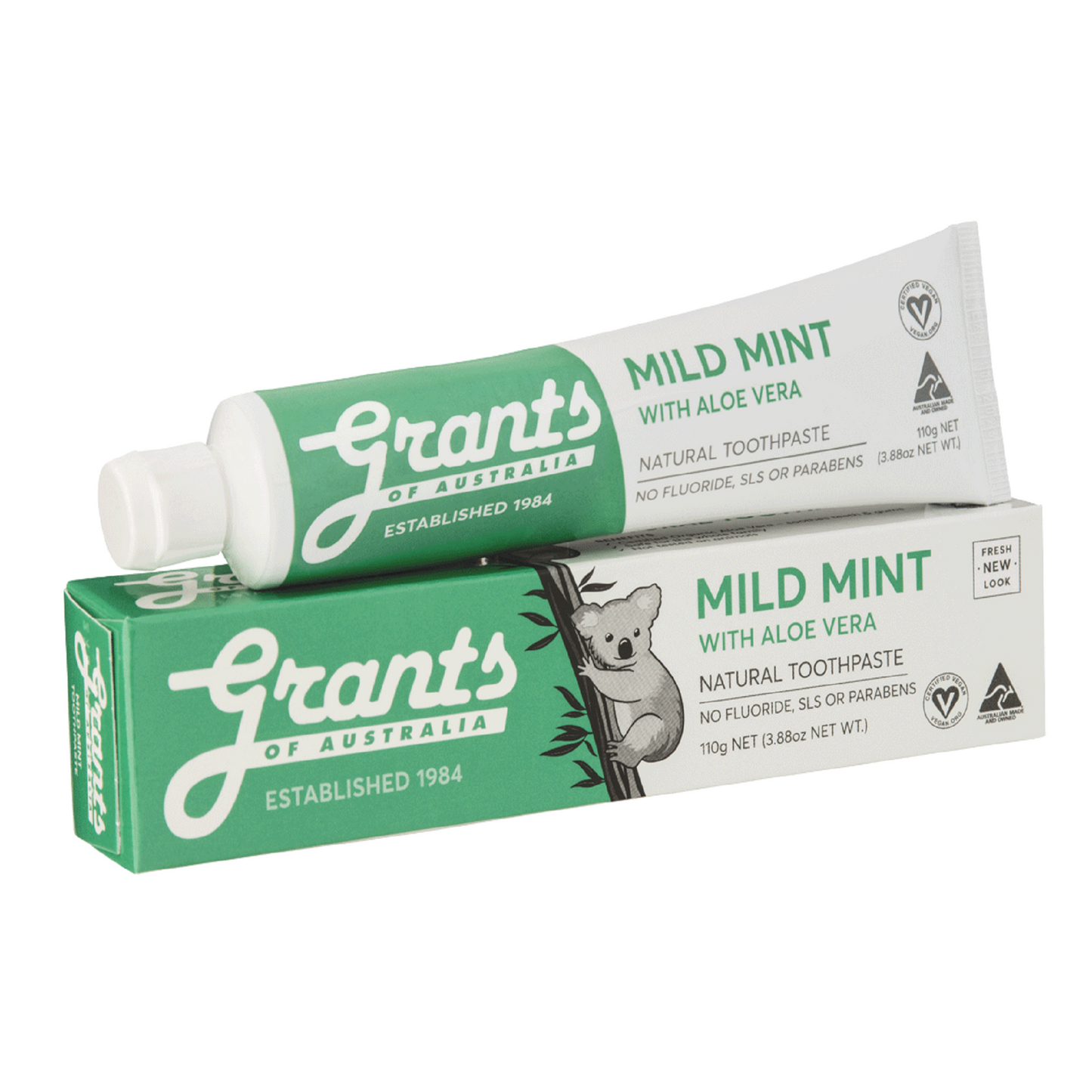 Grants No Fluoride Mild Mint Toothpaste