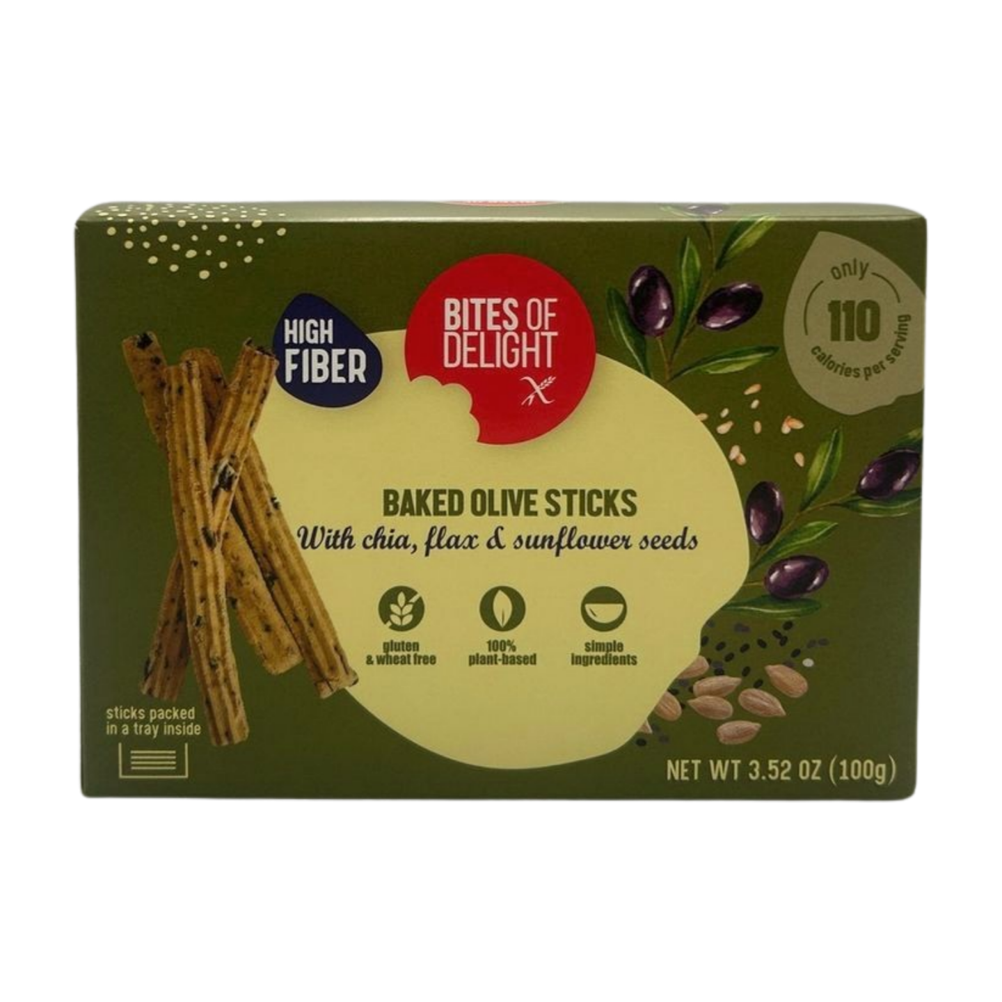 Bites Of Delight Olive Sticks Glutenfree & Vegan 80G