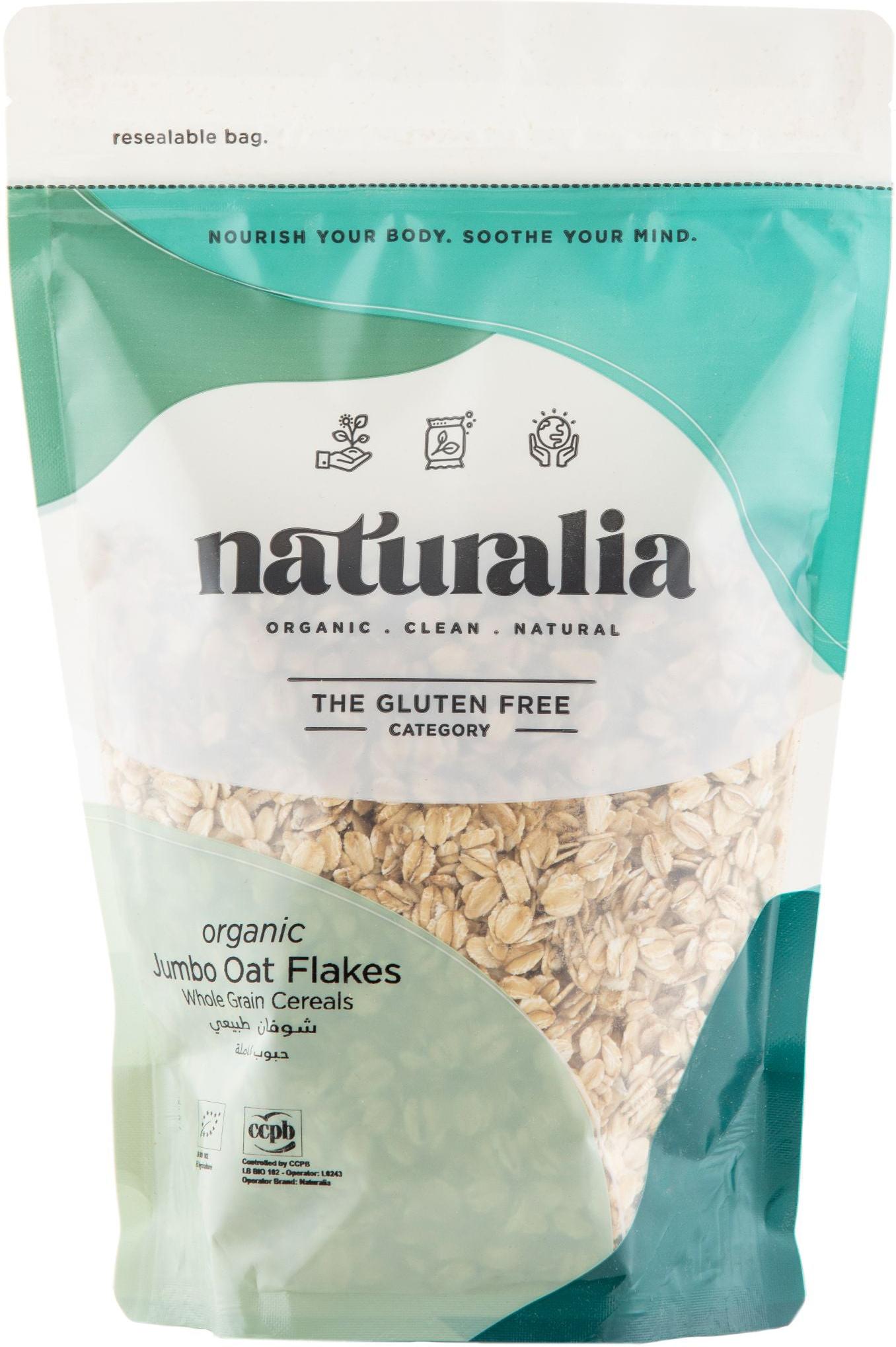 Organic Jumbo Oat Flakes Gluten Free 500g