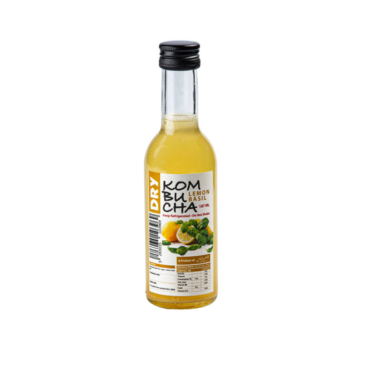 Dry & Raw - Kombucha Green Tea – Lemon & Basil 187 ml
